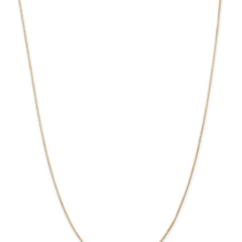 14k Yellow Gold 0.9mm Solid Octagonal Snake 24 Inch Chain