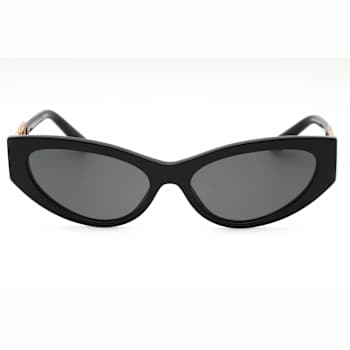 Versace Black Cat Eye Frame / Dark Gray Lenses Sunglasses
