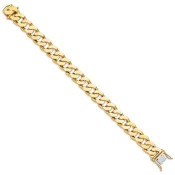 14k Yellow Gold and 14k White Gold 11.6mm Hand-Polished Fancy Link Bracelet