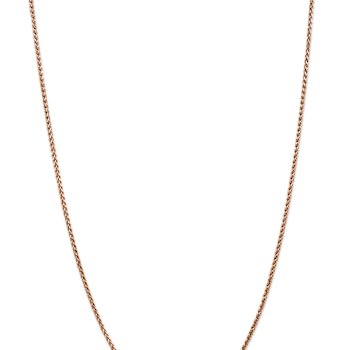 14k Rose Gold 2.1mm Solid Diamond-cut Spiga 22 Inch Chain
