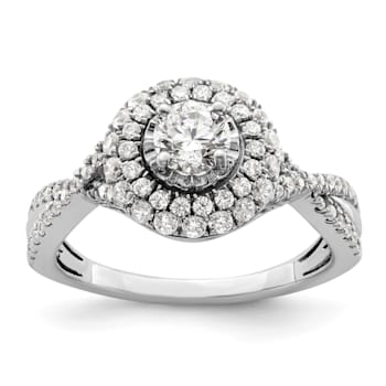Rhodium Over 14K White Gold Eternal Promise Lab Grown Diamond Halo
Complete Ring 1.008ctw