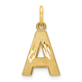10k Yellow Gold initial A Charm