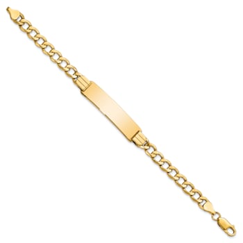 10k Yellow Gold Curb Link ID Bracelet