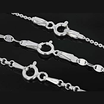 Mixed Chain Necklace Set Of 3 In Sterling Silver