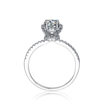 CZ Solitaire Ring In Sterling Silver