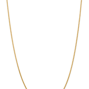 14k Yellow Gold 1.9mm Solid Diamond-Cut Parisian Wheat 24 Inch Chain