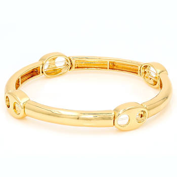 Mixed-Metal Mariner Station Stretch Bracelet Set Of 2