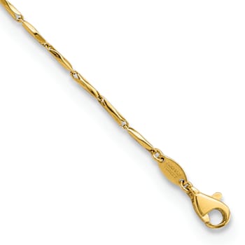 14k Yellow Gold Polished Fancy Link Bracelet