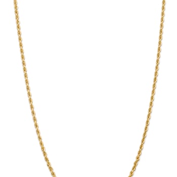 14k Yellow Gold 3.35mm Solid Diamond-Cut Quadruple Rope 24 Inch Chain