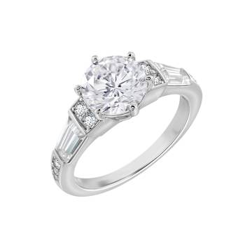 White Cubic Zirconia Platinum Over Sterling Silver Ring 3.34ctw