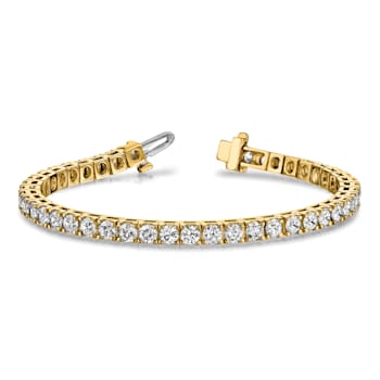 14K Yellow Gold Lab Grown Diamond VS/SI GH, Tennis Bracelet