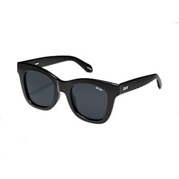 Quay After Hours Black Square Frame / Smoke Polarized Lenses Sunglasses