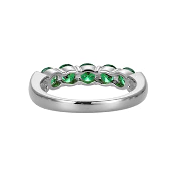 Green Cubic Zirconia Platinum Over Sterling Silver Ring 1.98ctw