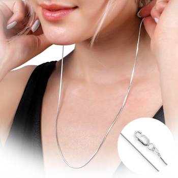 Snake Chain Necklace 20 Inch In Sterling Silver