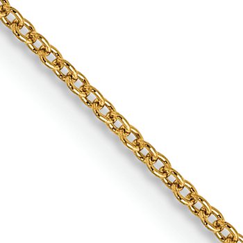 14k Yellow Gold 0.9mm Solid Cable 24 Inch Chain