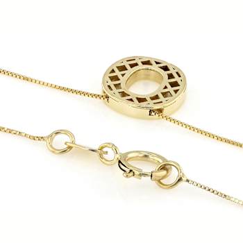 Block Letter O Initial Necklace In 10K Yellow Gold
