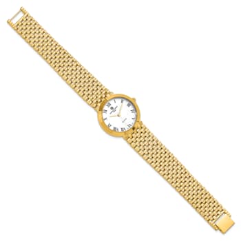 Mens Charles Hubert Satin Gold-finish Brass 32mm Watch