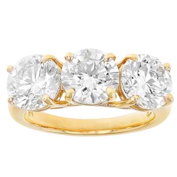Lab-Grown Diamond Three-Stone Ring In 14K Gold 3.00ctw