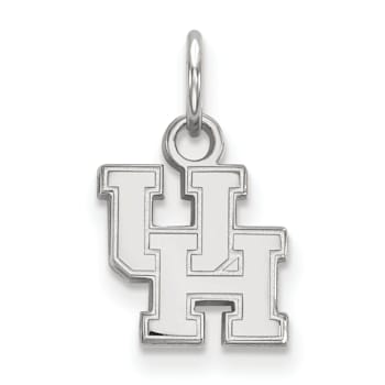 Rhodium Over Sterling Silver LogoArt University of Houston Extra Small Pendant