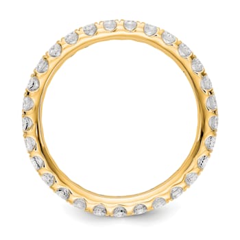 14K Yellow Gold Lab Grown Diamond SI1/SI2, G H I, Eternity Band