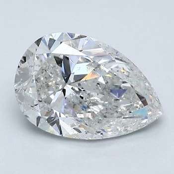 1.71ct White Pear Mined Diamond G Color, SI2, GIA Certified