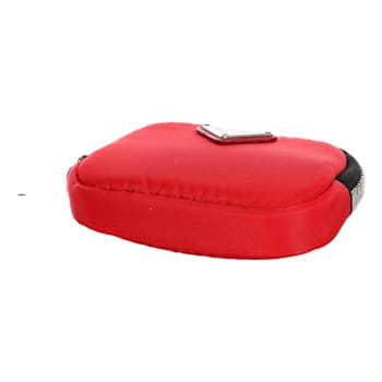 Prada Tessuto Red Nylon Cargo Mini Pouch on Lanyard Neck Bag