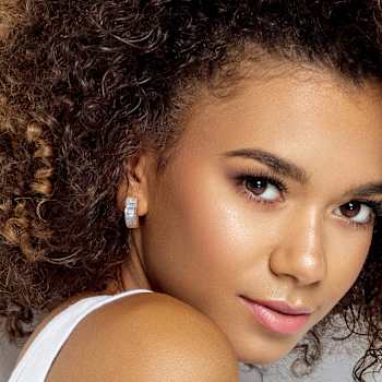 5.60ctw Sky Blue Topaz Hoop Earrings in Sterling Silver