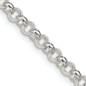 Sterling Silver 4mm Rolo Chain Necklace