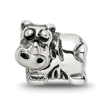 Sterling Silver Rhino Bead