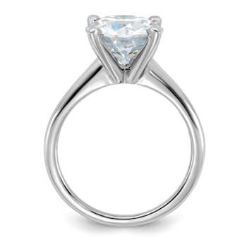Rhodium Over 14K White Gold 3 5/8 ct. D E F Pure Light Round Moissanite
Solitaire Ring
