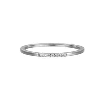 White Cubic Zirconia Rhodium Over Sterling Silver Ring 0.05ctw