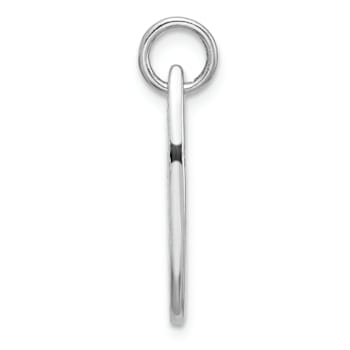 Rhodium Over Sterling Silver Polished Blue Enamel Turtle Surfboard Pendant