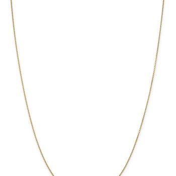 10k Yellow Gold 0.9mm Solid Diamond-Cut Round Open Link Cable 18 Inch Chain