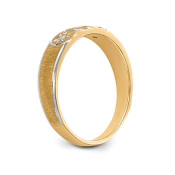 14K Yellow Gold AA Quality Ladies Wedding Band
