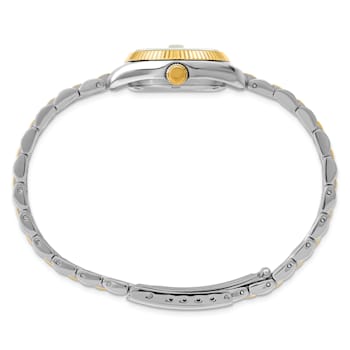 Ladies Charles Hubert Two-tone Stainless Steel Black Dial Watch