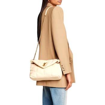 Saint Laurent Lou Puffer Shoulder Bag in Quilted Leather