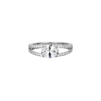 White Cubic Zirconia Platinum Over Sterling Silver Ring 2.28ctw