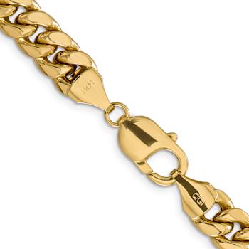 14k Yellow Gold 9.3mm Miami Cuban Link 28 Inch Chain