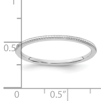 14K White Gold 1.2mm Bead Stackable Expressions Band