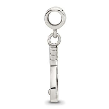 Sterling Silver Tennis Racket Dangle Bead