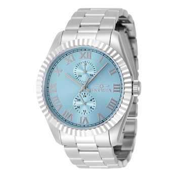 Invicta Specialty 43mm Light Blue Dial Stainless Steel Band Quartz Watch