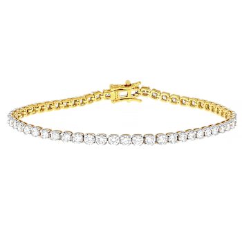 Lab-Grown Diamond Tennis Bracelet In 14K Gold Over Sterling Silver 5.00ctw