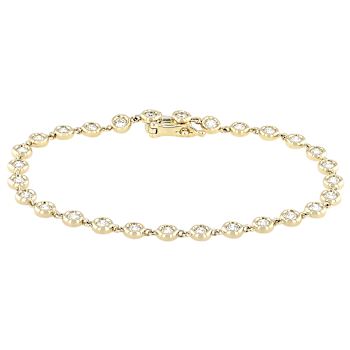 Delicate Lab-Grown Diamond Station Bracelet In Solid 10K Gold
