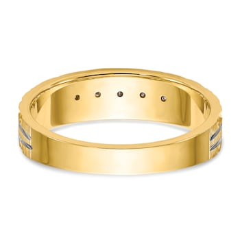 14K Yellow Gold AA Quality Mens Wedding Band