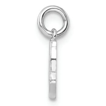 Rhodium Over Sterling Silver Multi-color Enameled Owl Children's Pendant