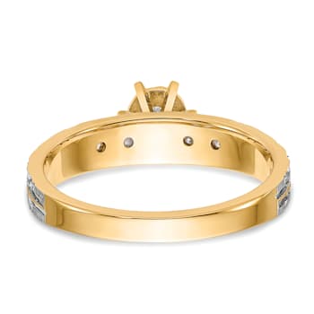 14K Yellow Gold AA Quality Engagement Ring 0.09ctw