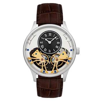Thomas Earnshaw Scientists Faraday Double Barrel Brown Stainless Steel
Band Automatic Watch