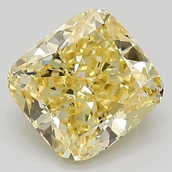 2.02ct Intense Yellow Cushion Lab-Grown Diamond SI1 Clarity IGI Certified