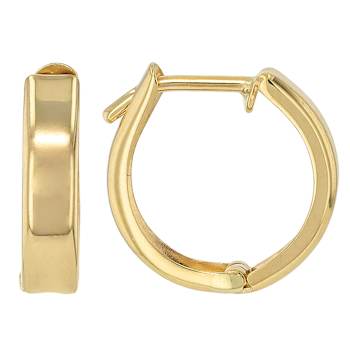 Small Diamond-Cut Huggie Hoop Earrings In 10K Gold