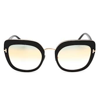 Tom Ford Black Frame / Gradient Gold Tone Lenses Sunglasses